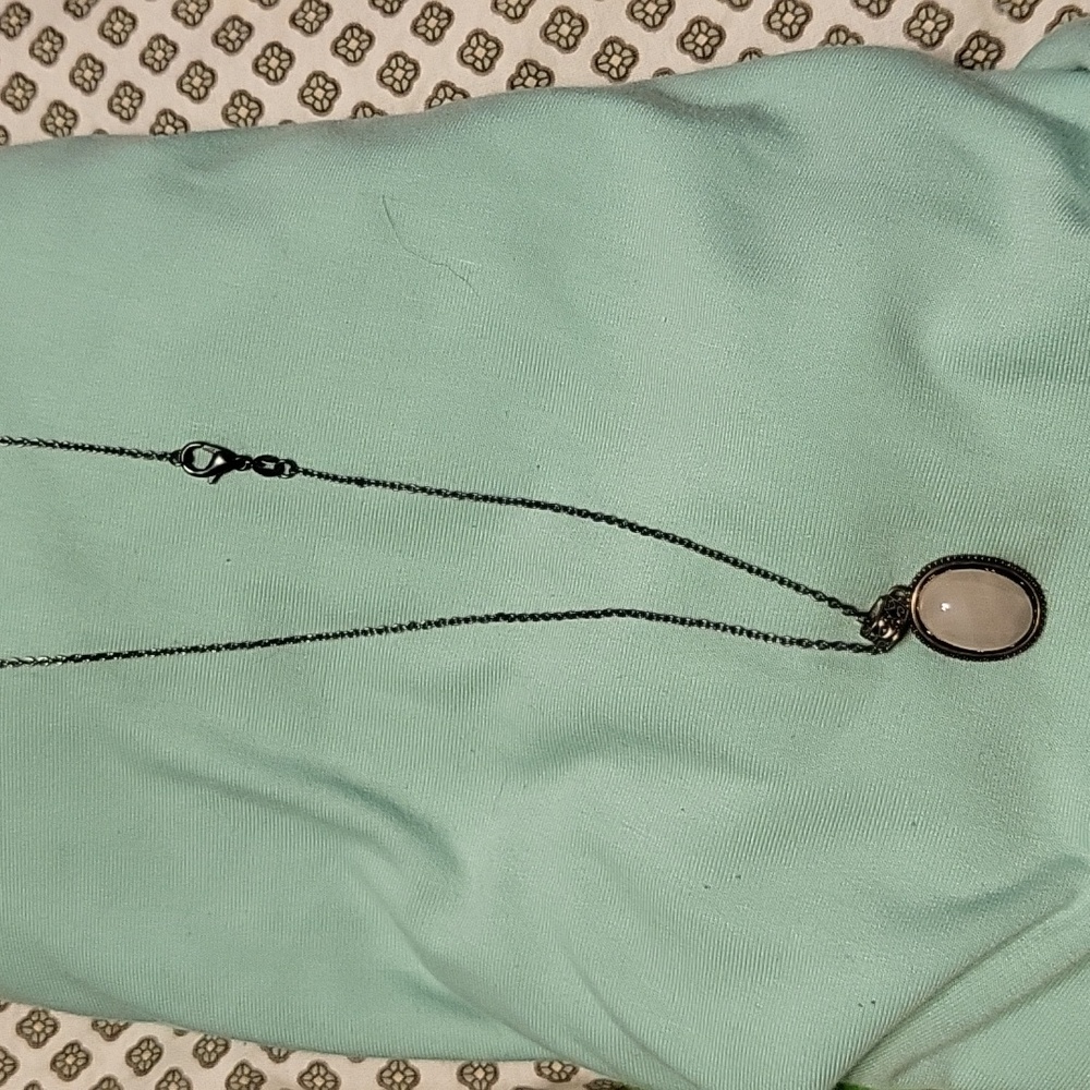 New pink amethyst stone necklace